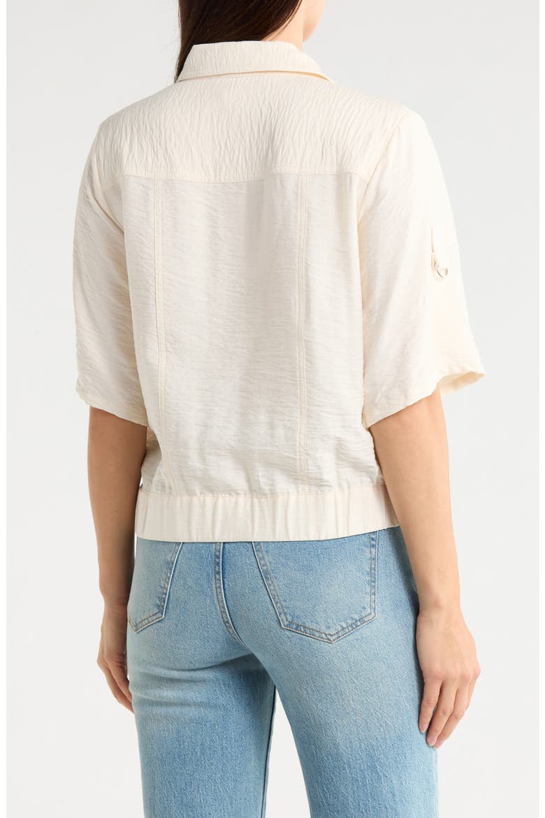 Short Sleeve Roll Tab Jacket, Alternate, color, COCONUT
