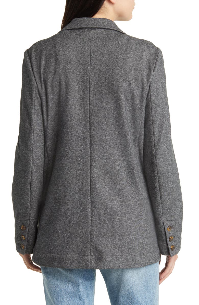 Faherty Dream Flannel Double Knit Blazer, Alternate, color, Mountain Charcoal