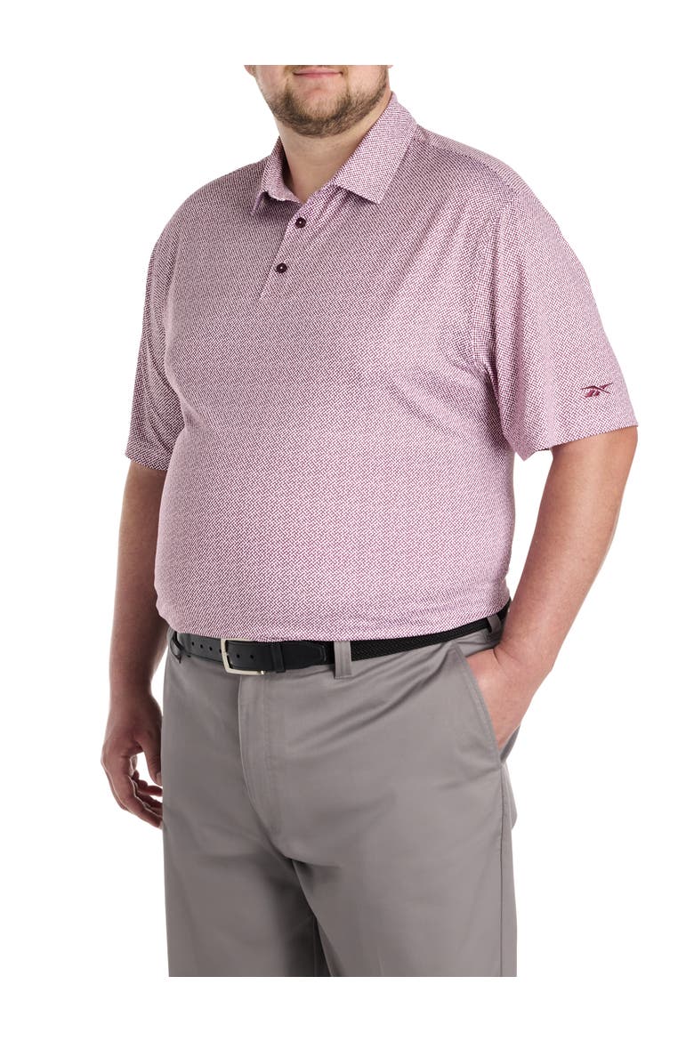 Big & Tall Connect The Dot Performance Polo Shirt, Main, color, BLACK CHERRY