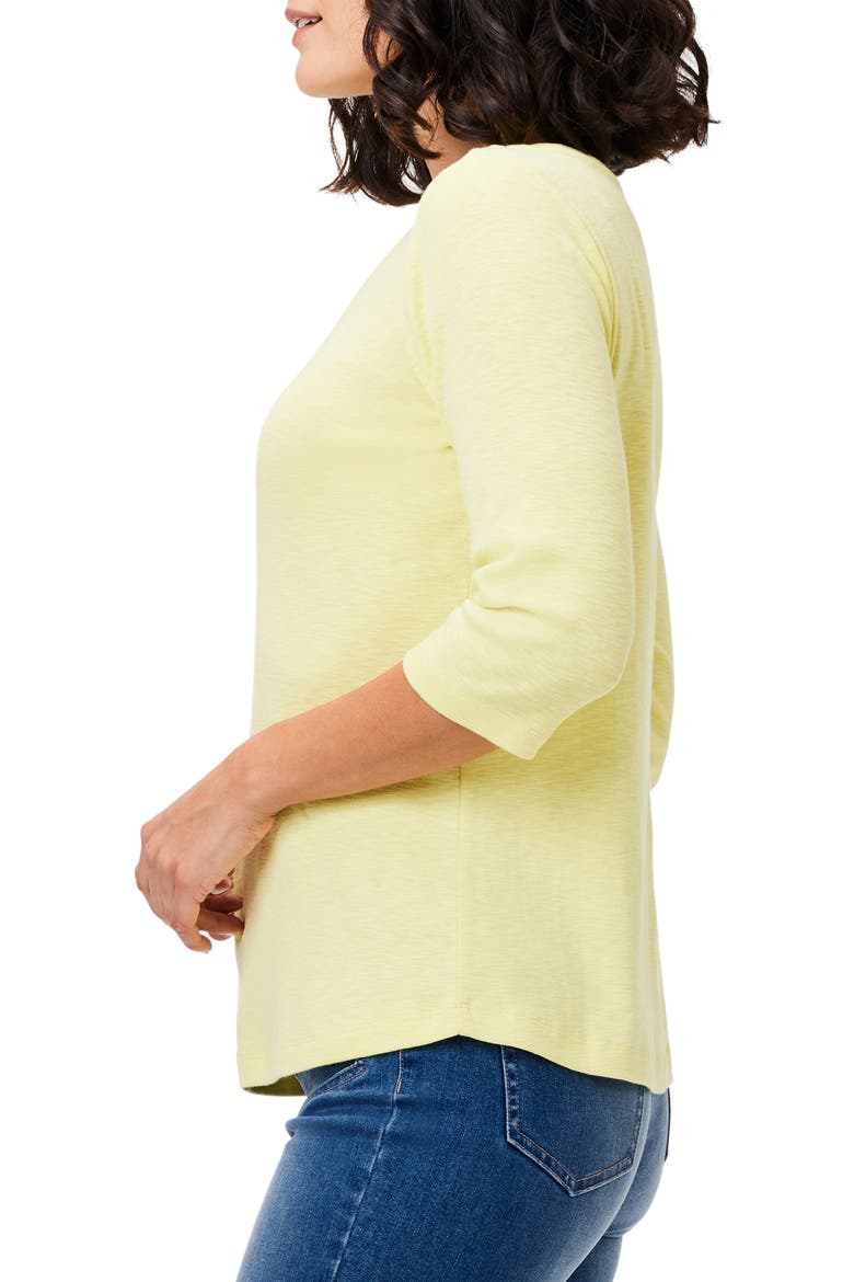 Boat Neck Cotton T-Shirt, Alternate, color, CITRUS