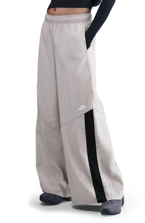 Nike Sportswear Wide Leg Cotton Pants In Neutral