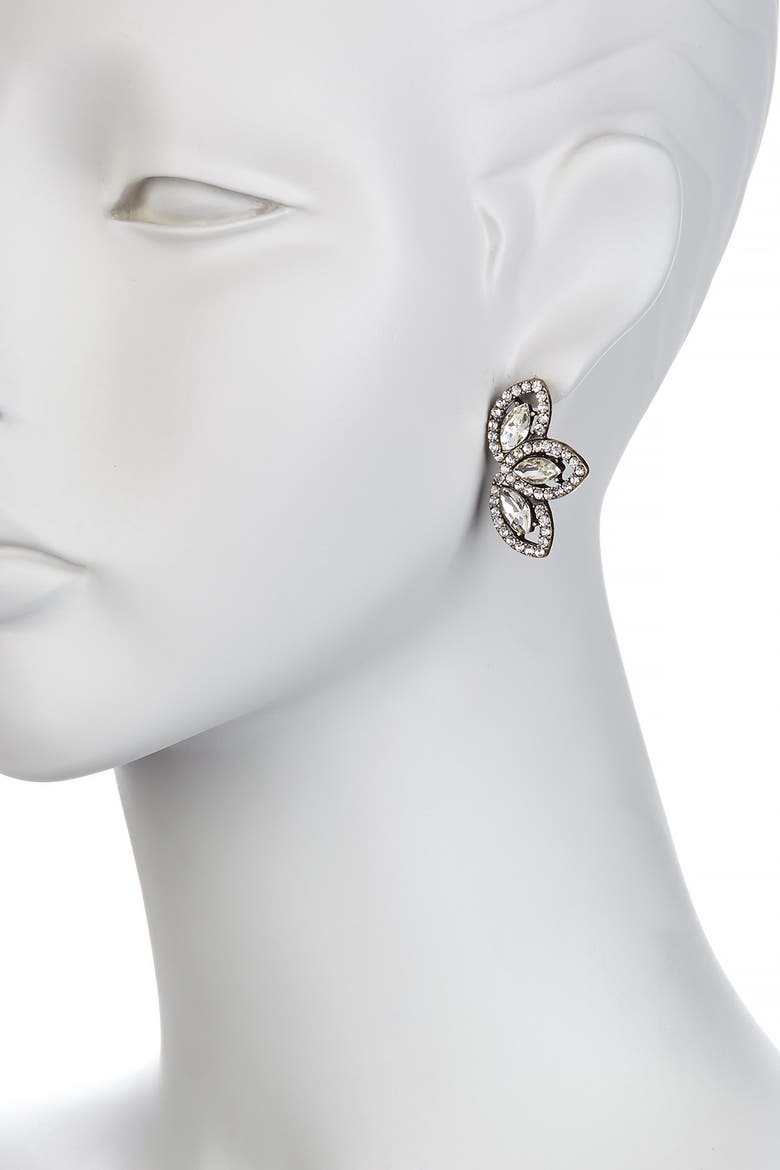 Dana Crystal Earrings, Alternate, color, GOLD