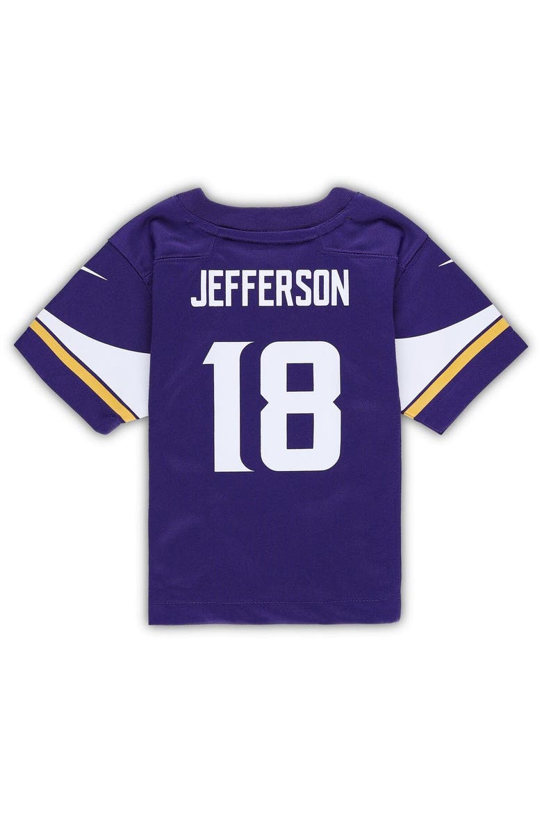 Infant Nike Justin Jefferson Purple Minnesota Vikings Player Game Jersey, Alternate, color, Purple