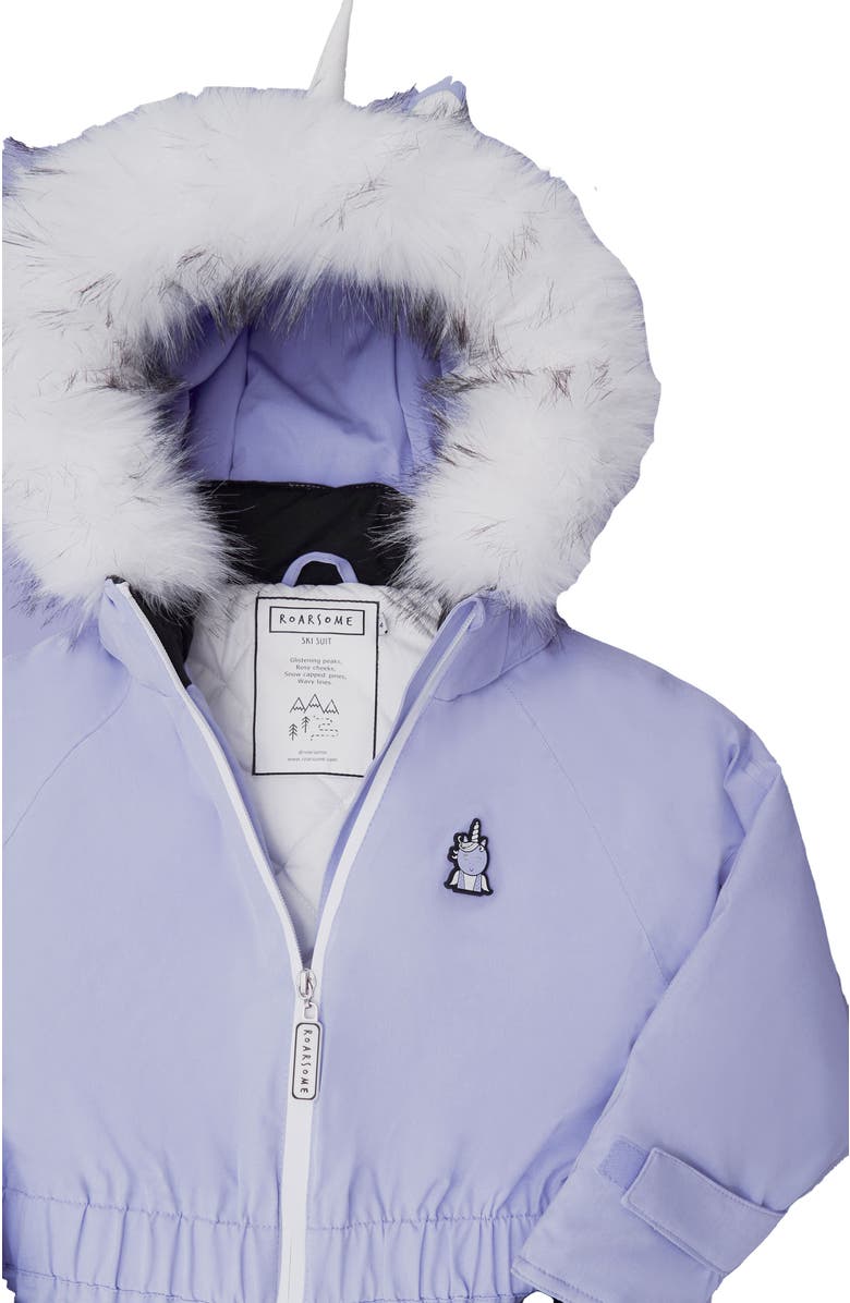 Roarsome Sparkle the Unicorn Ski Suit, Alternate, color, Lilac