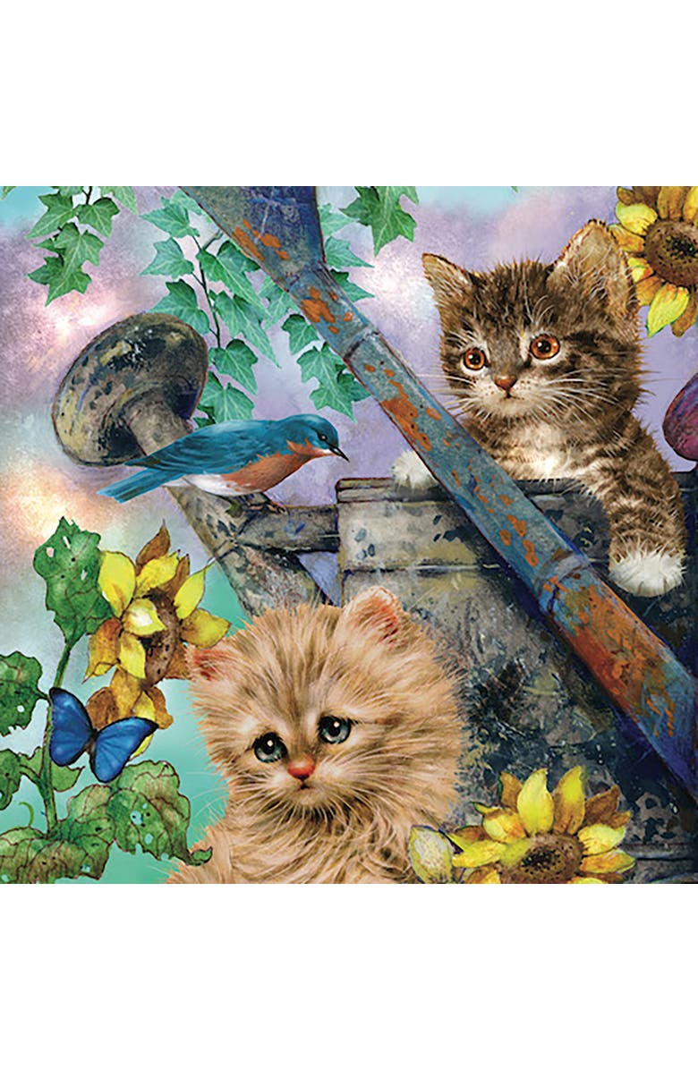 Hart Puzzles Sunflower Kittens by Bob Giordano, 24 x 30 Inches, 1000 Piece Puzzle, Alternate, color, Multicolored
