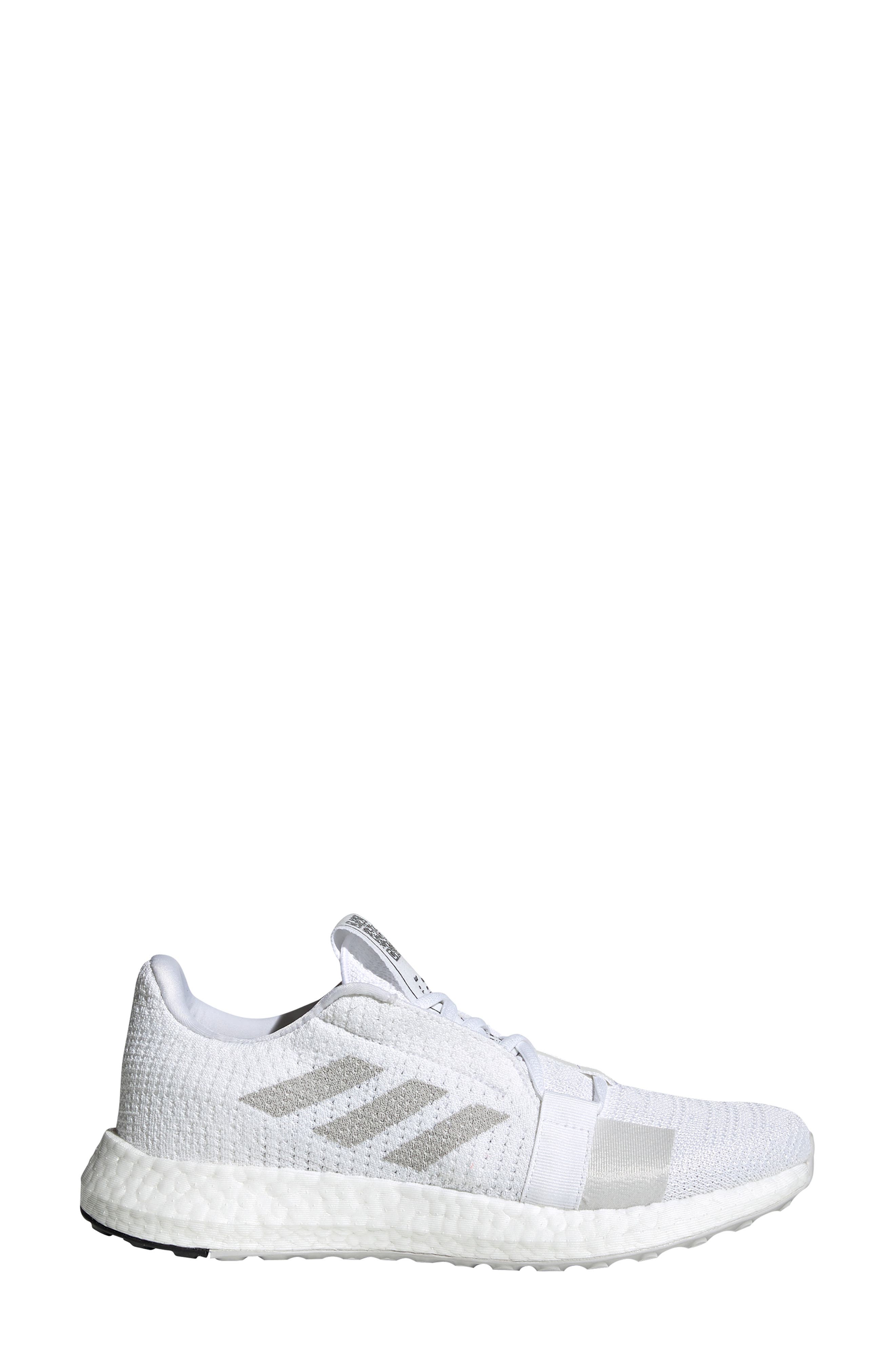 SenseBoost Go Running Shoe, Alternate, color, WHITE/ GREY/ CORE BLACK