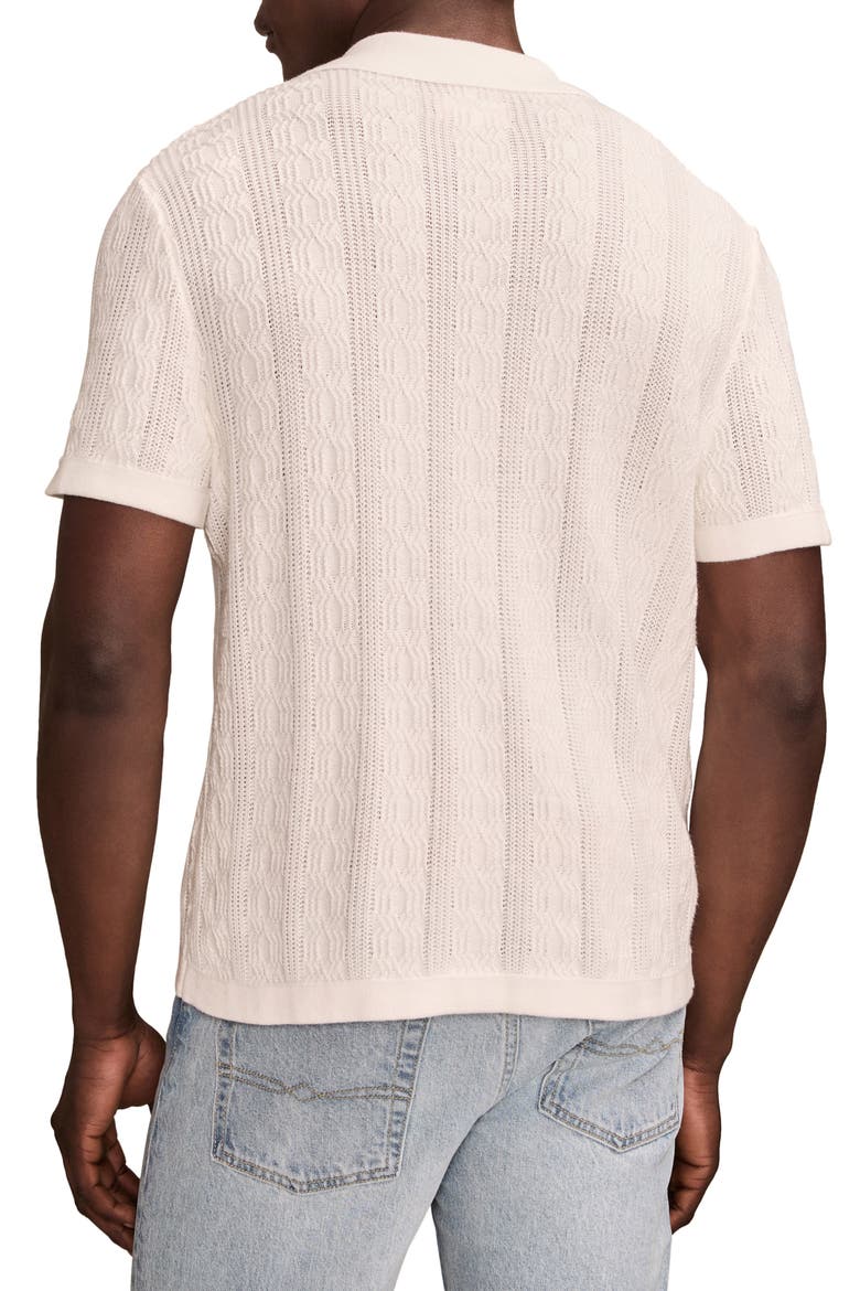 Textured Button-Up Polo Sweater, Alternate, color, TOFU