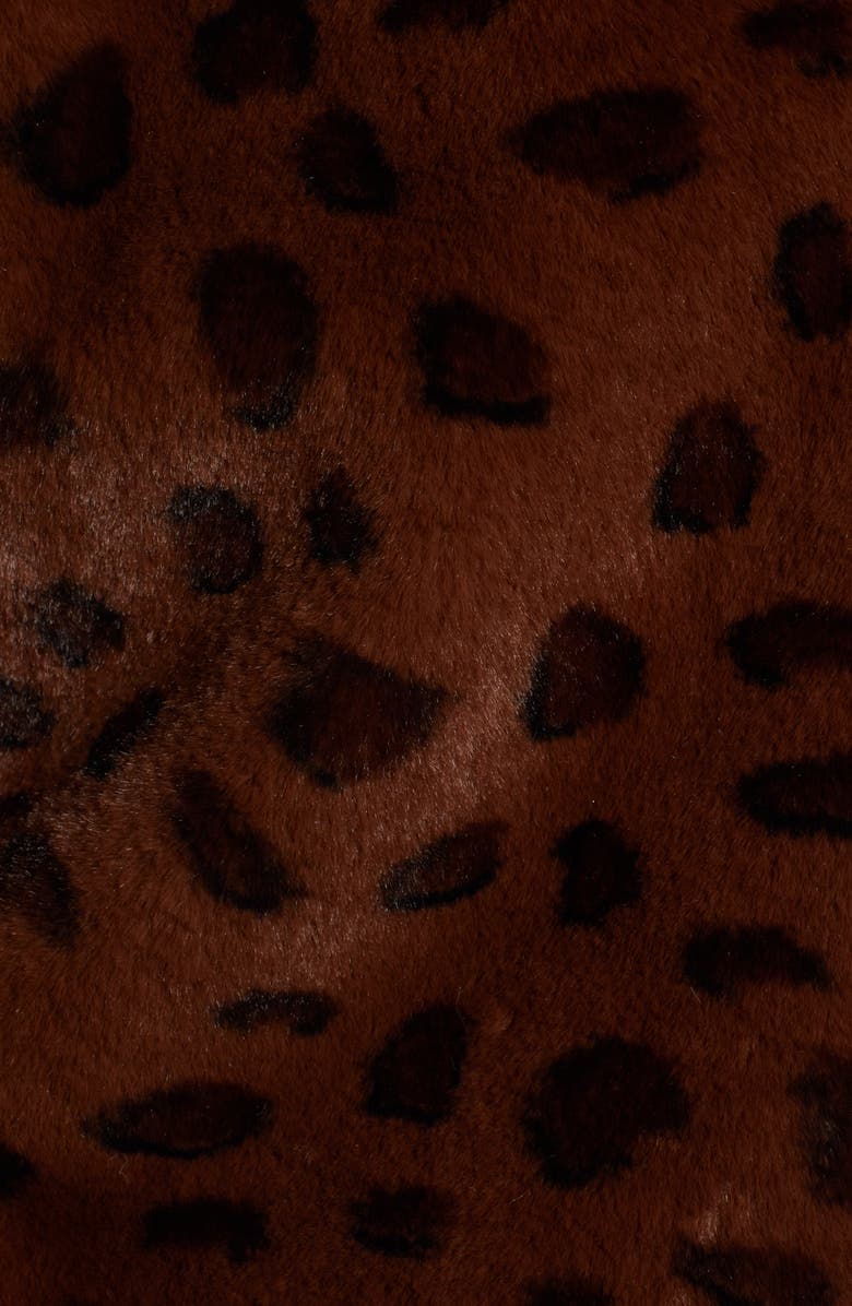 Madison & Berkeley Brittney Leopard Print Faux Fur Jacket, Alternate, color, 