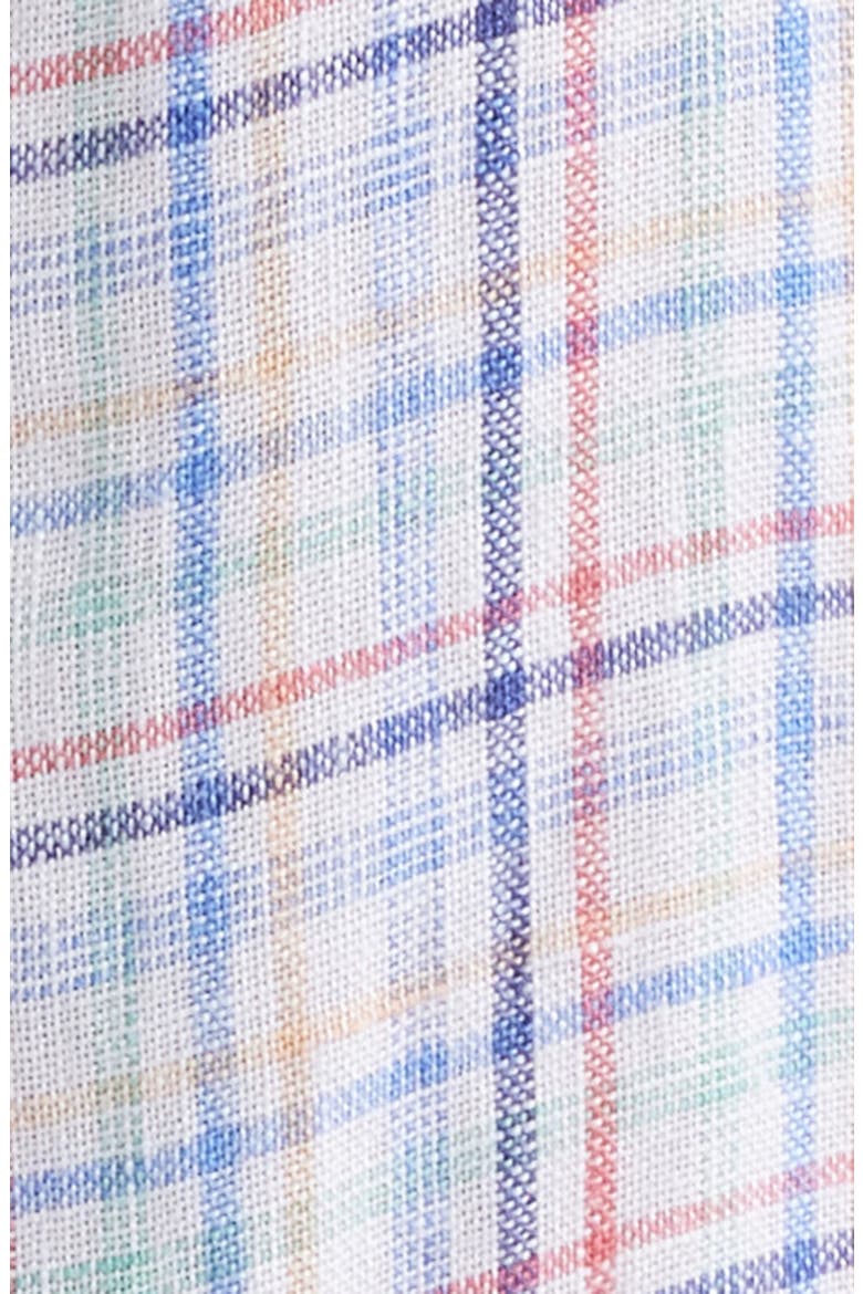 Clambake Plaid Linen Button-Up Shirt, Alternate, color, MULTI