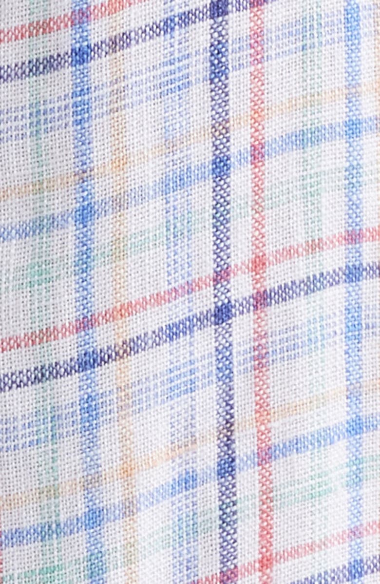 Peter Millar Clambake Plaid Linen Button-Up Shirt, Alternate, color, Multi