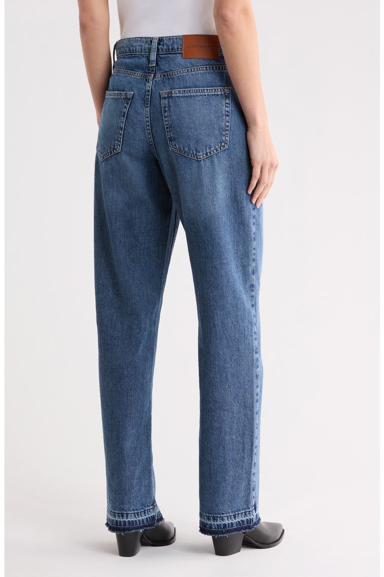 High Waist Straight Leg Jeans, Alternate, color, SAVAGE HEART