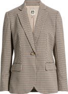 Anne Klein Plaid One-Button Blazer