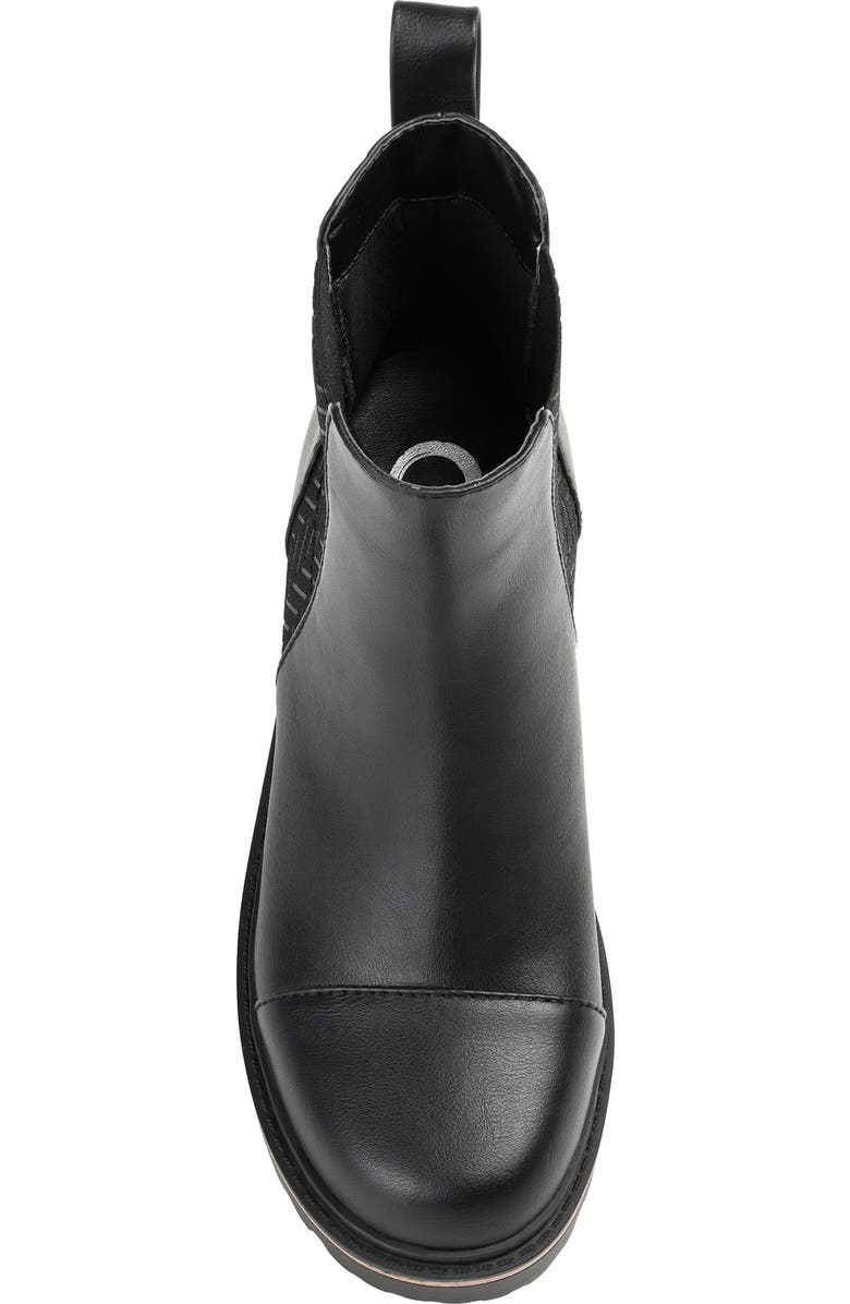 Journee Collection Journee Colleciton Mirette Lug Sole Chelsea Boot, Alternate, color, Black