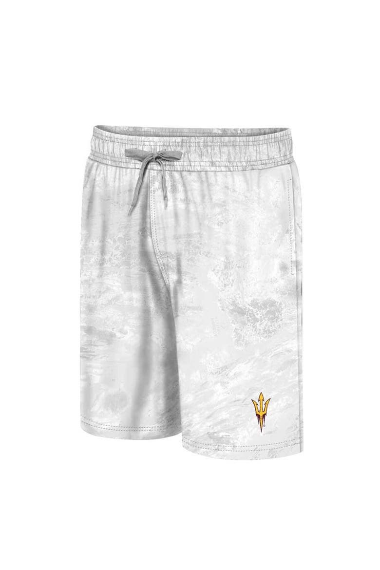 Men's Colosseum White Arizona State Sun Devils Realtree Aspect Ohana Swim Shorts, Alternate, color, White