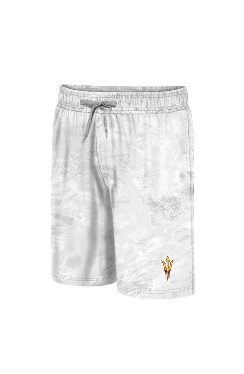 COLOSSEUM Men's Colosseum White Arizona State Sun Devils Realtree Aspect Ohana Swim Shorts, Alternate, color, White