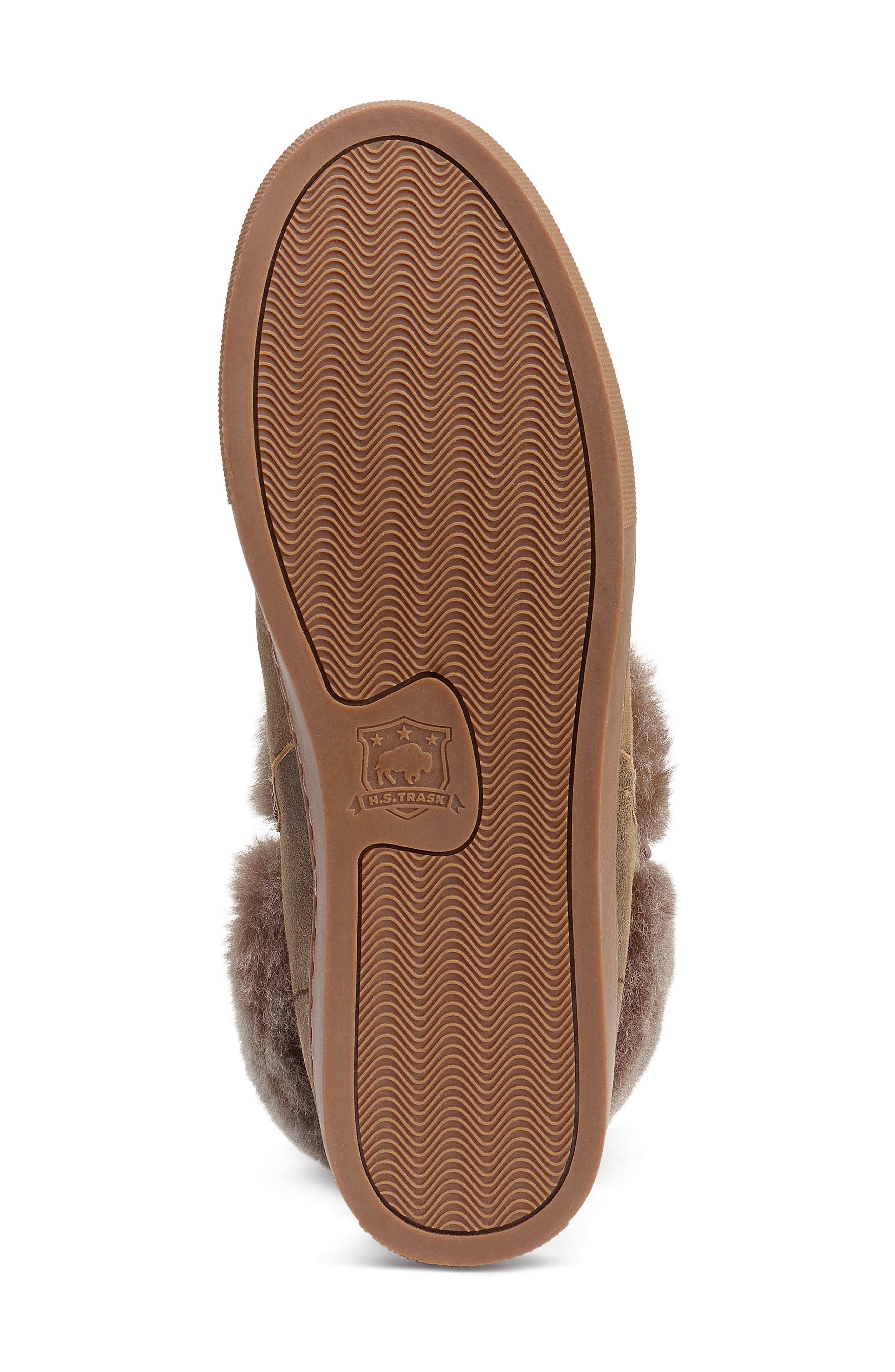 Lexi Genuine Shearling Sneaker, Alternate, color, BROWN/ BROWN LEATHER