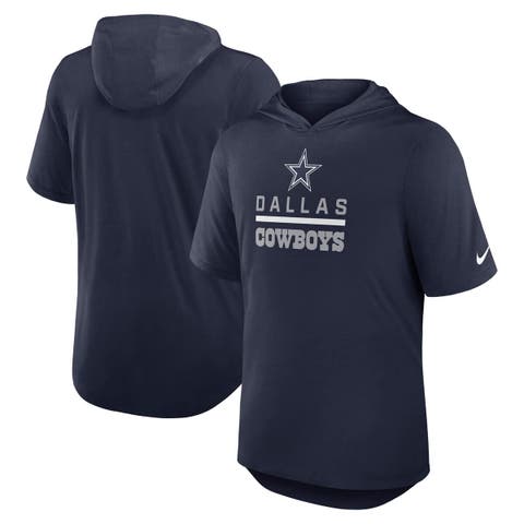 Men's Nike Navy Dallas Cowboys Lockup Tri-Blend Hoodie T-Shirt