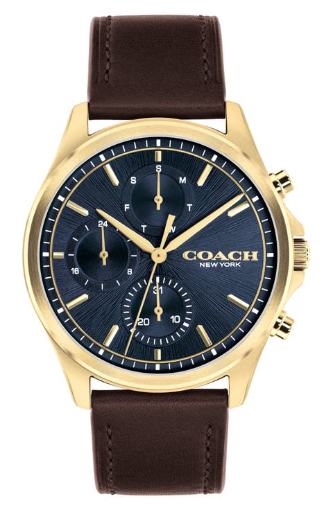 Oliver Leather Strap Watch