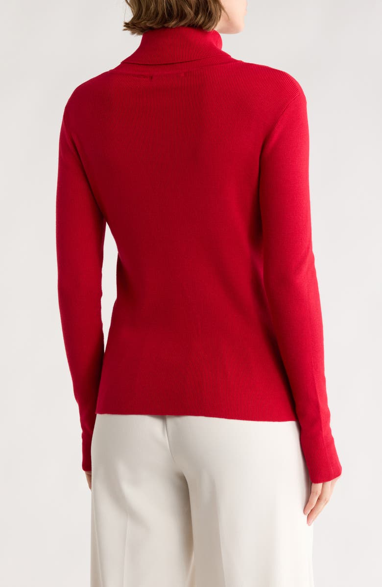T Tahari Turtleneck Sweater, Alternate, color, Perfect Red