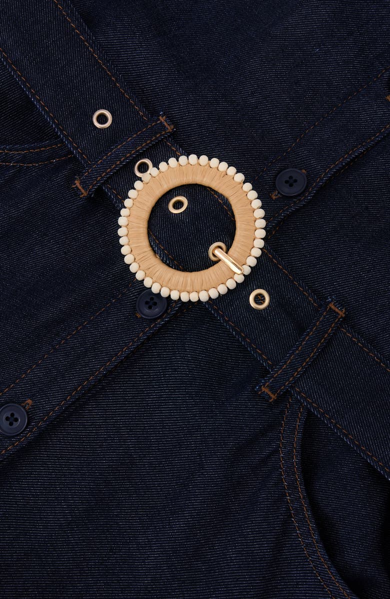 Reiss Remi Sleeveless Denim Shirtdress, Alternate, color, Indigo Blue