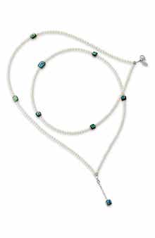 SAMUEL B. Freshwater Pearl & Abalone Bead Necklace
