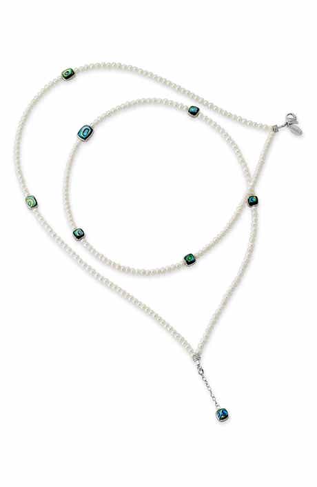 SAMUEL B. Freshwater Pearl & Abalone Bead Necklace
