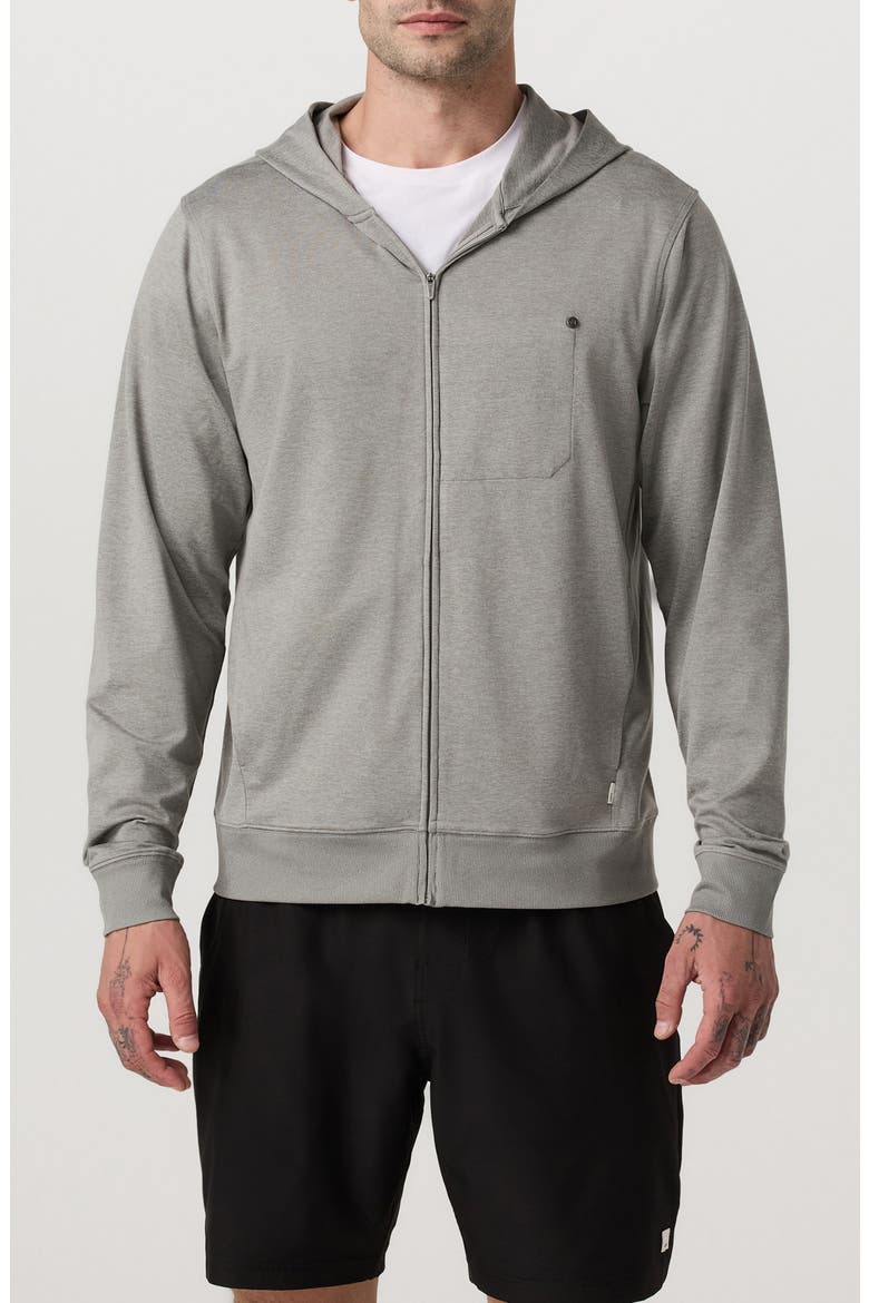 Ponto Performance Zip Hoodie, Main, color, DRIFTWOOD HEATHER