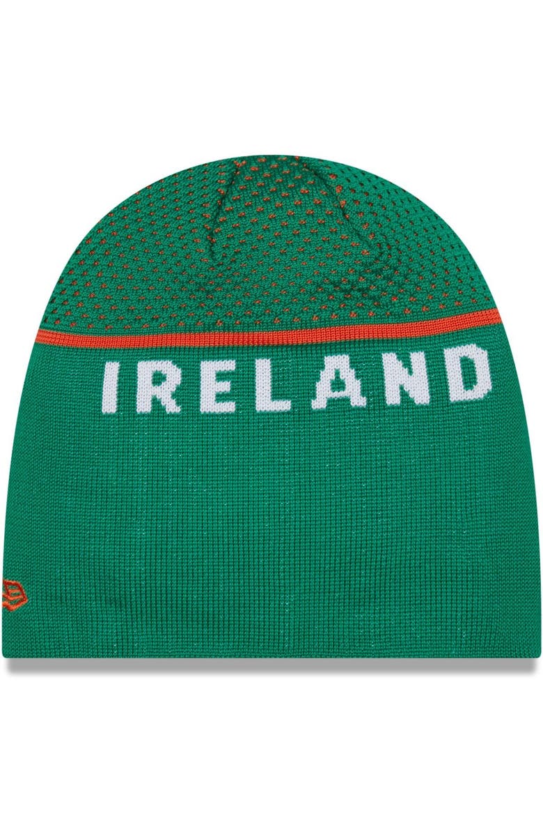 New Era Men's New Era Green Ireland National Team Engineered Skull Knit Beanie, Alternate, color,