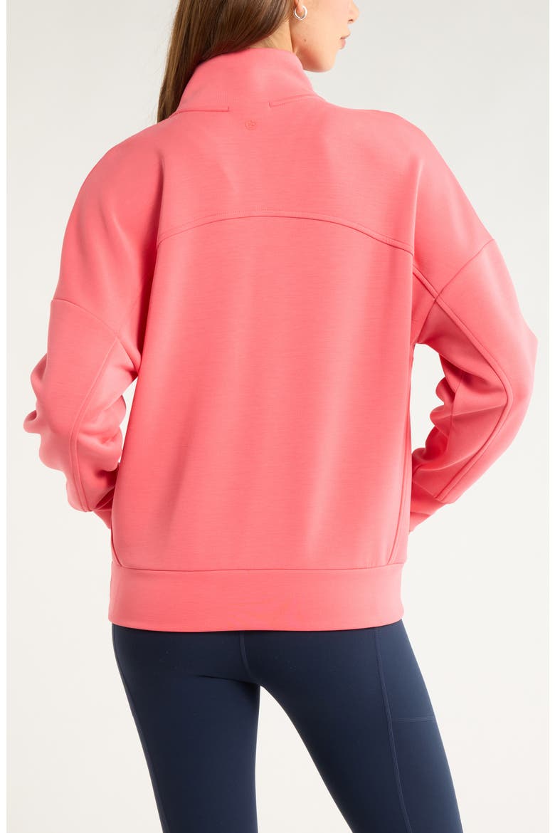 Soft Luxe Half Zip Pullover, Alternate, color, CORAL SHARON