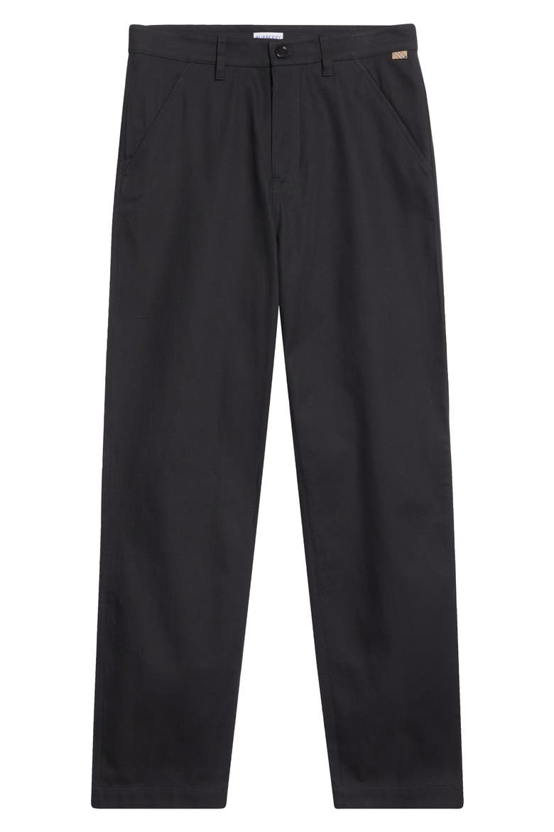 Arthur Cotton Twill Trousers, Alternate, color, BLACK