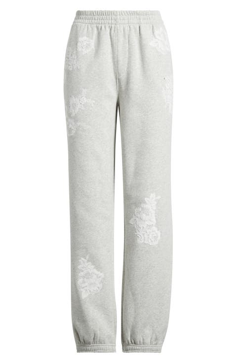 Lilia Lace Appliqué Sweatpants