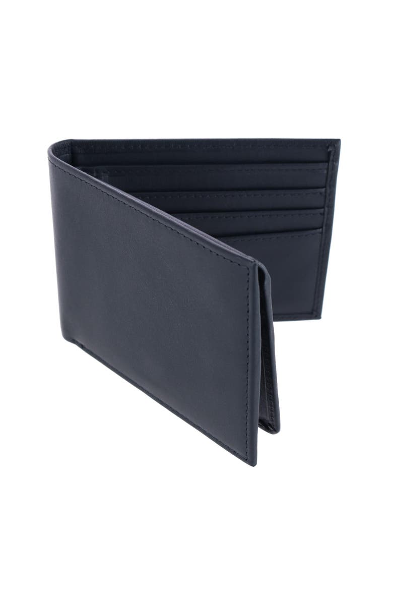 Trafalgar Sergio Genuine Leather RFID Bi-Fold Passcase Wallet, Alternate, color, Black