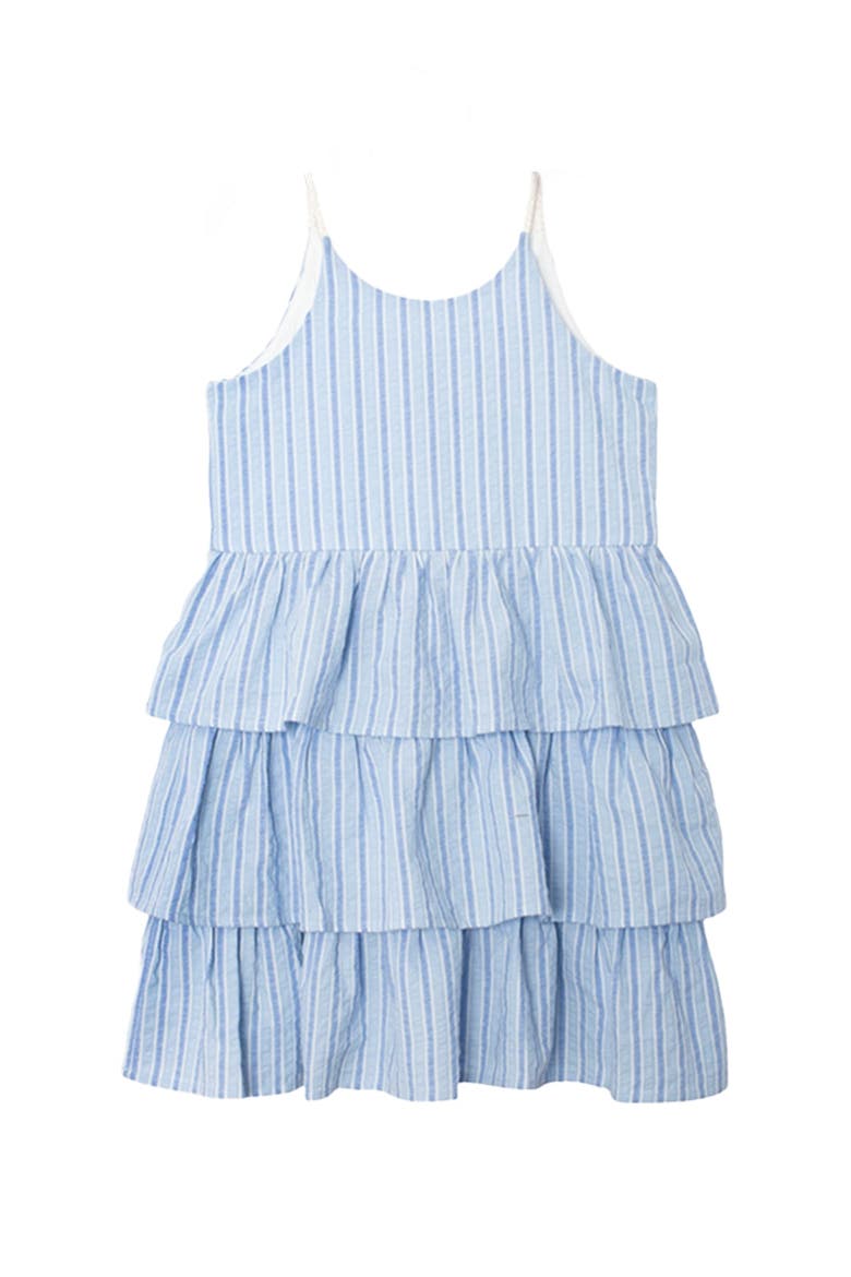 Up and Away Sleeveless Tiered Dress, Main, color, Blue