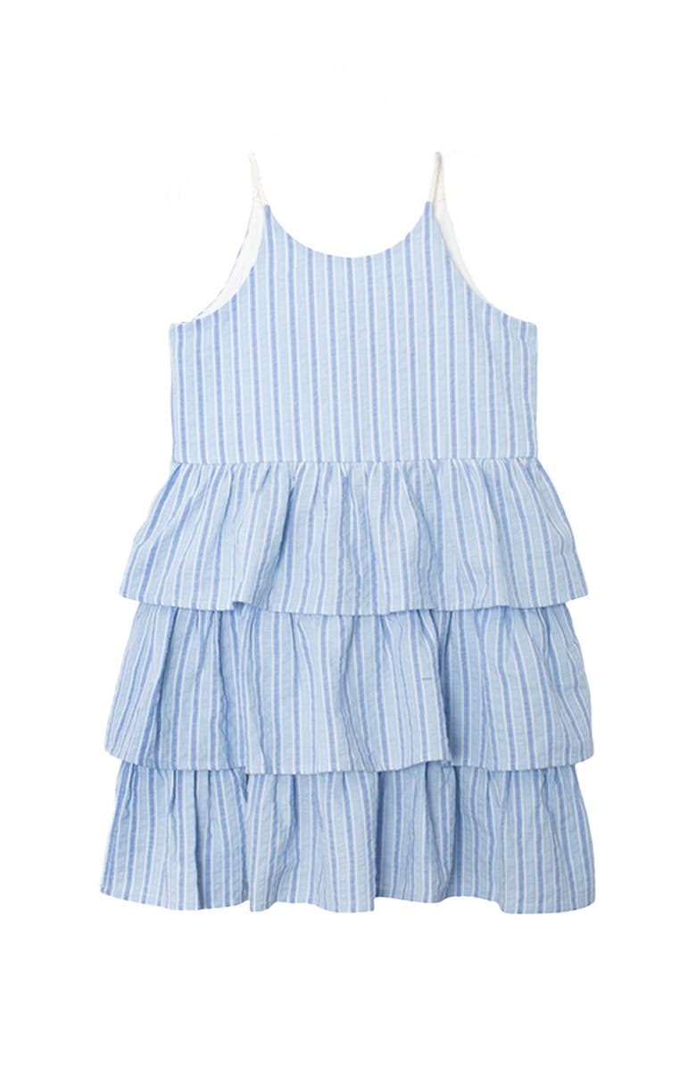 Mabel + Honey Up and Away Sleeveless Tiered Dress, Main, color, Blue