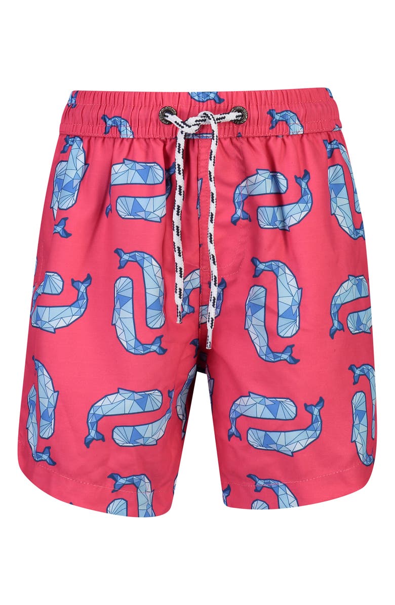 Snapper Rock Geo Whales Swim Trunks, Main, color,