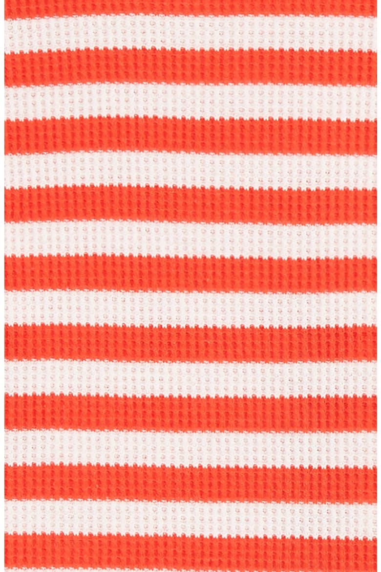 Thermal Fitted Two-Piece Pajamas, Alternate, color, RED BLOOM EVEN STRIPE