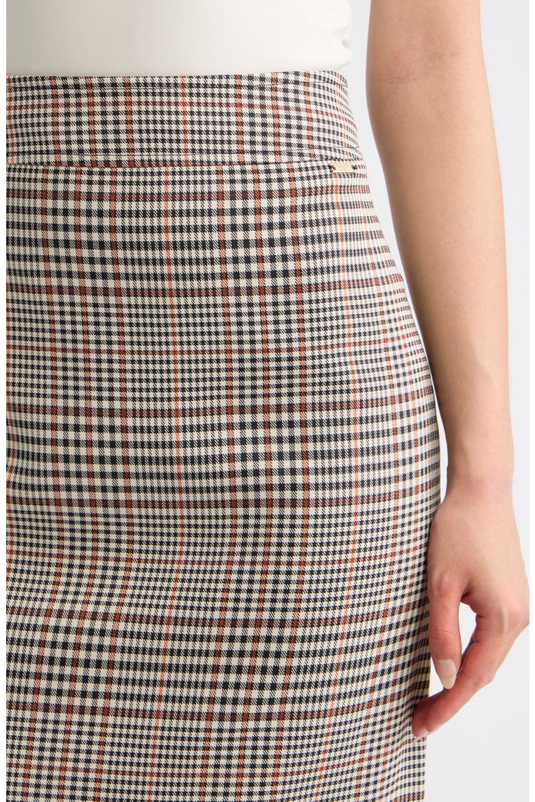 Plaid Pencil Skirt, Alternate, color, TOFFEE BLACK