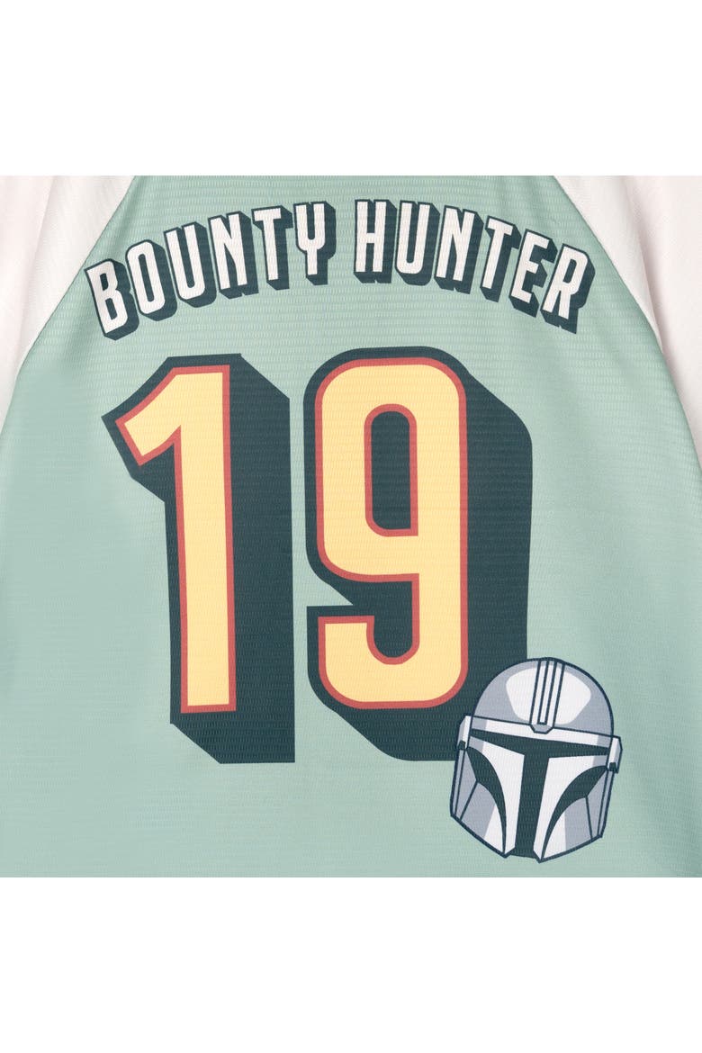 The Mandalorian Short Sleeve Baseball Jersey, Alternate, color, Grogu Mint Ivory