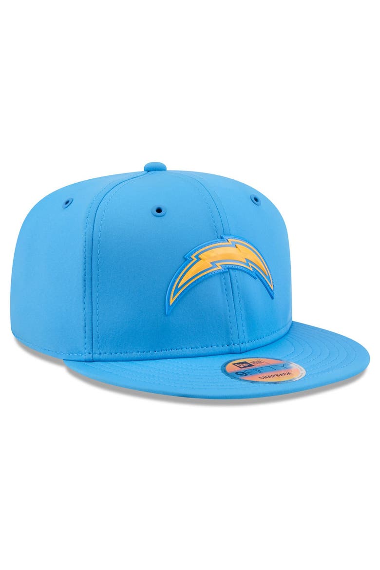 Men's New Era Powder Blue Los Angeles Chargers 2026 Sideline 9FIFTY Snapback Hat, Alternate, color, Powder Blue