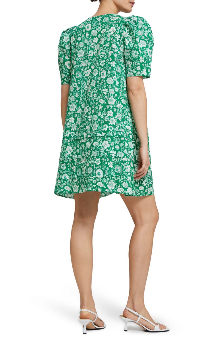 & Other Stories Print Pintuck Puff Sleeve Dress, Alternate, color,