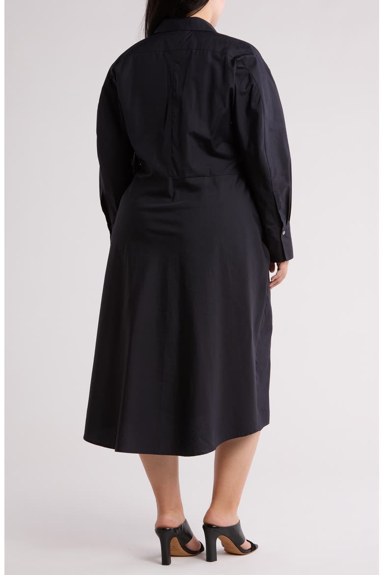 Long Sleeve Fitted Shirtdress, Alternate, color, COASTAL