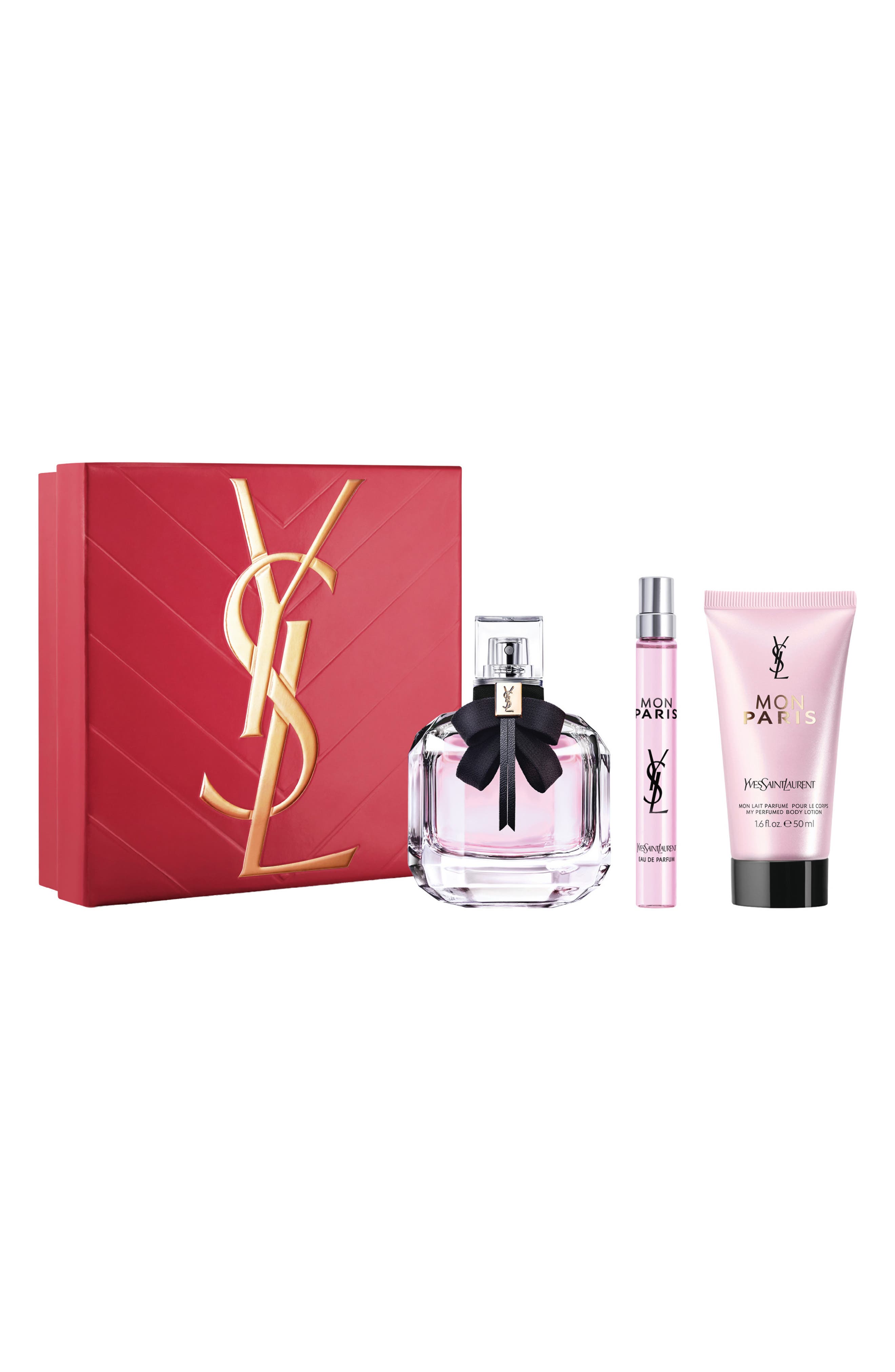 Yves Saint Laurent Mon Paris 香水セット Mon Paris Eau de Parfum 3-Piece Gift Set $205 Value (Women