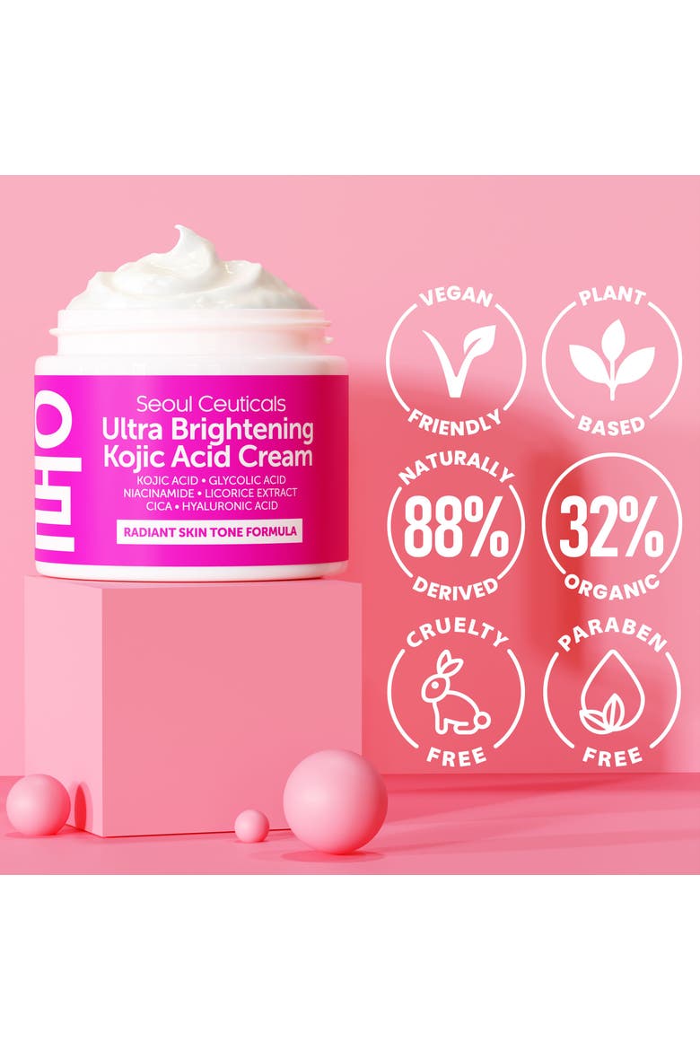 Korean Skincare Ultra Brightening Kojic Acid Cream, Alternate, color, Clear