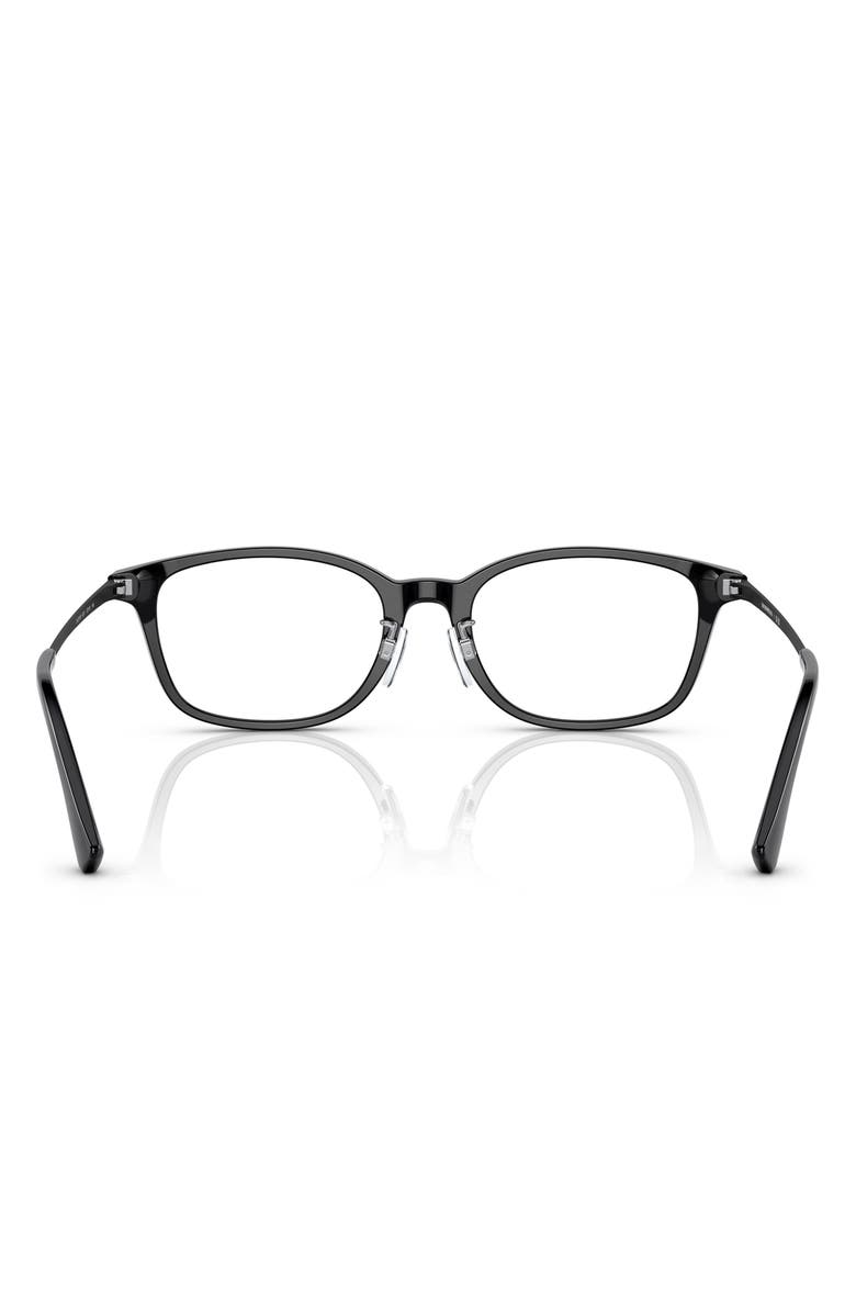 Emporio Armani 52mm Pillow Optical Glasses, Alternate, color, Shiny Black / Demo Lens