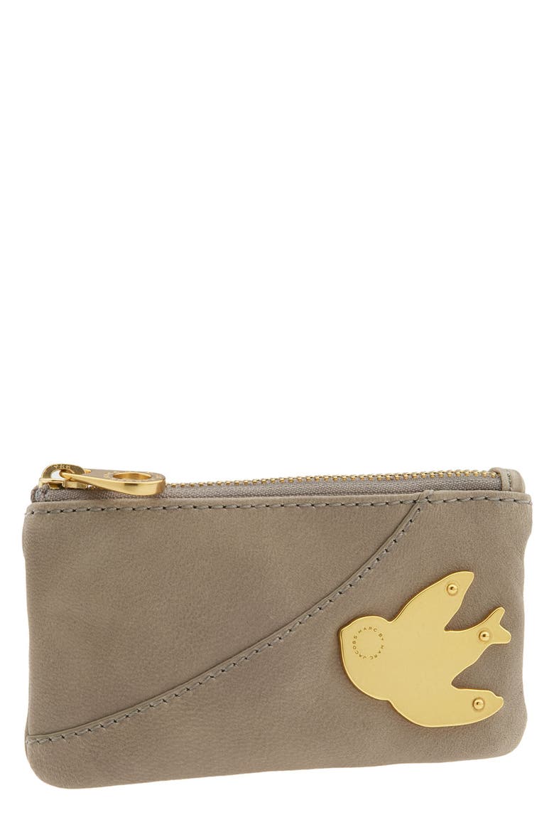 MARC BY MARC JACOBS 'Petal to the Metal' Key Pouch, Main, color, CEMENT