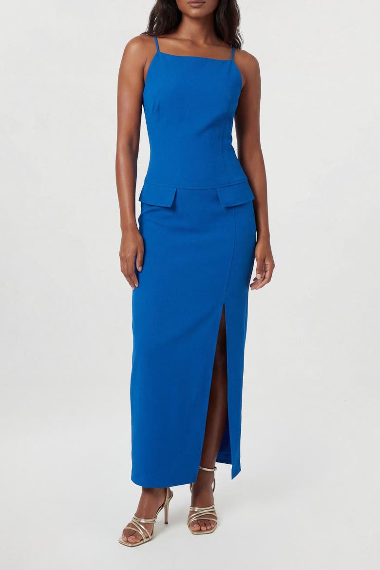 Square Neck Pencil Dress, Alternate, color, Cobalt