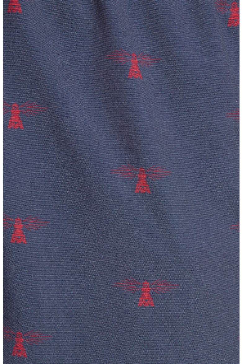 Coastal Print Swim Trunks, Alternate, color, NAVY