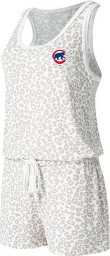 CONCEPTS SPORT Women's Concepts Sport Cream Chicago Cubs Montana Hacci Knit Romper