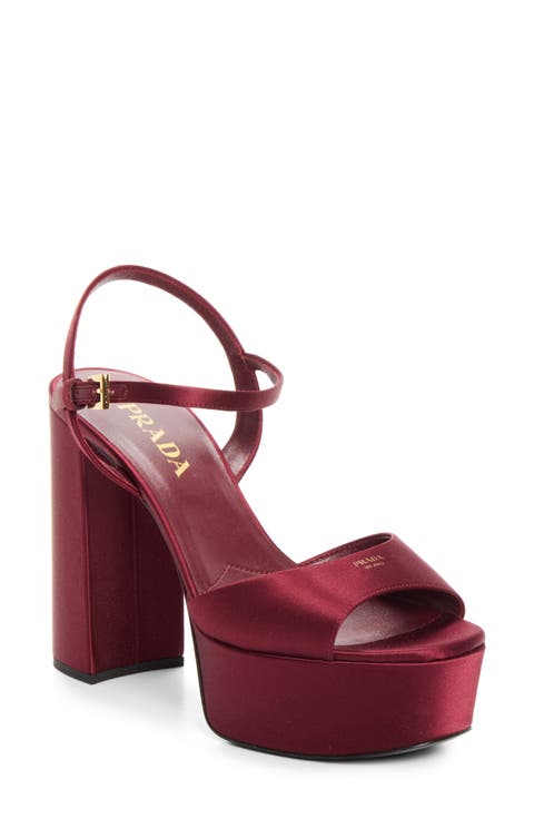 Satin Platform Sandal