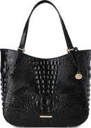 Brahmin Aliza Croc Embossed Leather Tote
